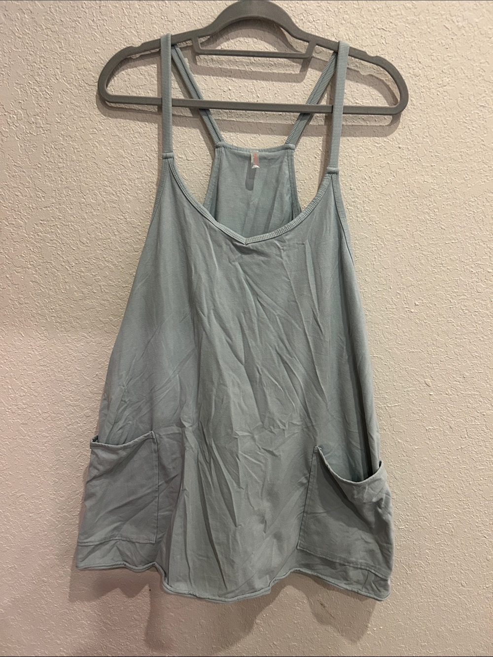 FP Movement by Free People Light Blue Racerback Pocket Tunic